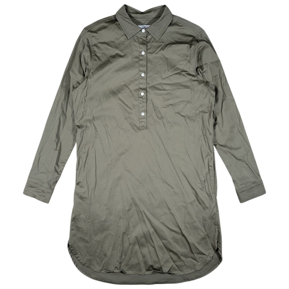 UNTUCKit‎ Shirt Dress Womens Medium Olive Green Glynis Long Sleeve Popover Tunic - Picture 1 of 8